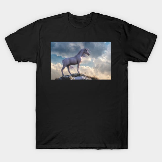 White Horse, Cold Dawn T-Shirt by DanielEskridge